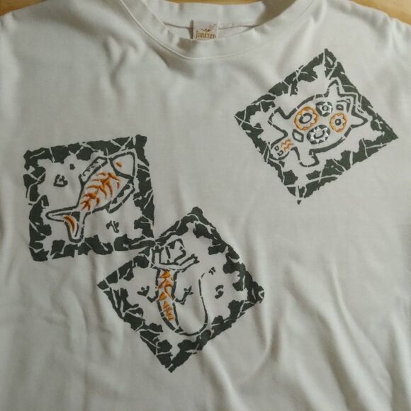 Jantzen Other - Vintage Tribal Animals Design Turtle Fish T-Shirt